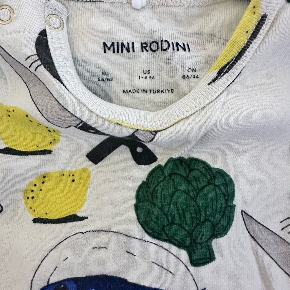 Mini rodini 1-4m long sleeve chef onesie